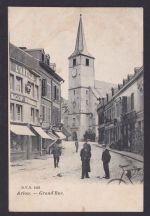 Arlon Arel Ansichtskarte Belgien Feldpost Hauptstrasse Kirche Hannover