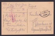 Bahnhof Ansichtskarte Feldpost Frankreich Hamburg Strassenbahn Eisenbahn