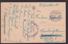 Frankreich Charleroi Ansichtskarte Feldpost AFS Feld Postamt Bayer. Res. Komp.