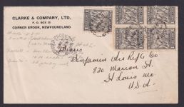 Neufundland Kanada Brief MEF Corner Brook nach St. Louis Missouri USA