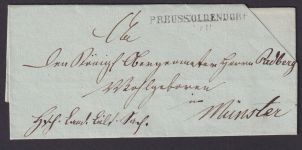 Altdeutschland Preussen L2 Preußisch Oldendorf Brief Münster Werstfalen