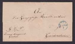 Altdeutschland Hannover blauer K1 Goslar via bl. R2 SEESEN bl. R2 Gandersheim