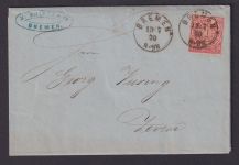 Altdeutschland Norddeutscher Bund Bremen kompl. Faltbrief Zeven Niedersachsen