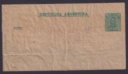 Argentinien Streifband Ganzsache Republik 1 Centavo