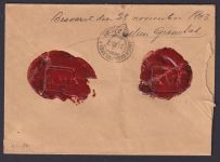 Norwegen Wert Brief EF 20ö Posthorn Etne Bergen mit 2 intakte Wachssiegel KM