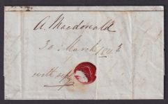 Großbritannien Brief EF 3 MK Victoria selt. Malteserkreuz mit Nr. 12 Kat. 600,00