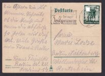 Berlin Lichtenberg Deutsches Reich Postkarte SSt Reichspost bringt Zeitgewinn