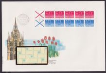 Niederlande Markenheftchen Brief Zusammendrucke Heftchenblatt Blumen