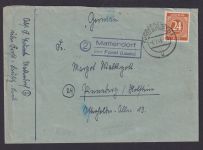 Mattendorf über Forst Lausitz Brandenburg Brief All. Besetzung Landpoststempel