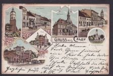 Calau Lausitz Brandenburg Ansichtskarte Deutsches Reich Berlin Bahnhof Eisenbahn