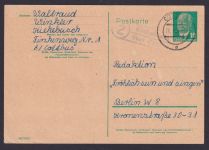 Kiekebusch über Cottbus Brandenburg DDR Postkarte Landpoststempel n. Berlin
