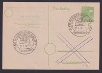 All. Besetzung Ganzsache SST Heiligenstadt Einheit Deutschlands und rückseitig