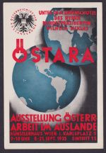 Österreich Wien Östara gute Anlasskarte Ausstellung Arbeit i Auslande Karlsplatz