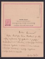 Österreich Levante Ganzsache P 11 b Kaiser Frage & Antwort Basel Schweiz 1898