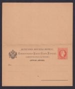 Österreich Levante Ganzsache 5 Sld. Kaiser Franz Joseph Frage & Antwort Kat 25,-