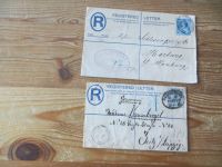 Großbritannien inter Los Ganzsachen Einschreibeumschläge ab 1883 Queen Victoria