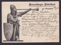 Österreich gute Ansichtskarte Sonnenburger Ritterbund MEF 5 H senkr. Paare ab
