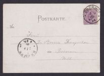 Oberhof selt. frühe Vorläufer Ansichtskarte nach Bremen 1.9.1889 Thüringen