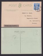 Jersey Großbritannien seltenes + inter. Lot von 9 alten Ansichtskarten dabei