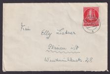 Berlin Brief EF 103 Glocke Mitte Selb Bayern Plauen 19.4.1955