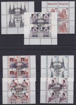 Bund SWK DM-Euro + Euro kpl. Viererblock meist Bogenecke Luxus gest.Kat 291,00++