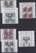 Bund SWK DM-Euro + Euro kpl. Viererblock meist Bogenecke Luxus gest.Kat 291,00++