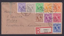 Bizone AM-Post R Brief Satzbrief 1-25 Fulda