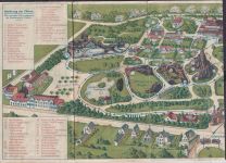 Altona Stellingen C. Hagenbecks Tierpark Plan incl Reklame Hapag Cobra + Kaiser