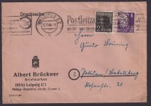 SBZ Brief MIF Aufdruck + Persönlichkeiten MaschiSt. Kreankehiet TBC Postleitzahl