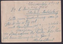 SBZ MIF aufdruck Postkarte Weissenfels Sachsen Anhalt n. Potsdam Babelsberg