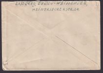 SBZ Brief MEF 3 Berliner Bär Berlin Weissensee n. Bergen b. Celle Post Stadt