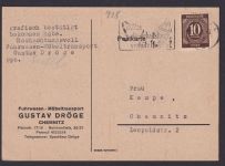 All. Besetzung EF 918 Postkarte Chemnitz Fuhrwesen Mäbeltransporte Gustav Dröge