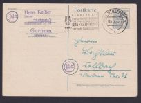 All. Besetzung Ganzsache int. MST Exportmusterschau Stuttgart n. Fellberg