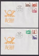DDR 3344-3352 Bauwerke drei Luxus FDC Ausgabetag 02.07.1990 Berlin KatWert 30,00