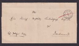 Altdeutschland Preussen Westfalen K1 Altena Dortmund Vorphila Brief