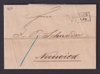 Altdeutschland Preussen Trarbach Neuwied Vorphila Brief 9.5.1851