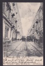 Ansichtskarte Alexandrie Rue Tewfik Ägypten Afrika Nordafrika n. Leysin Schweiz