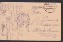 Militaria Ansichtskarte Feldpost Engl.Panzerkraftwagen 1.Weltkrieg Neunkirchen