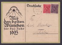 Stettin inter Infla Reklamekarte Neujahr 1923 Filzwarenfabrik Wilhelm Suhr Thale