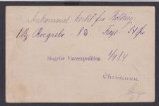 Dänemark Ganzsache 4 Sk blau K1 Slagels 1.9.1884