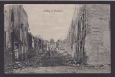 Straße von Nomeny Metz Frankreich Feldpost Ansichtskarte 1. Weltkrieg Cafe Malt