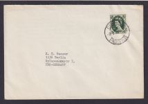 Schiffspost Paquebot Durban Südafrika Brief EF 9d Queen Elisabeth nach Berlin