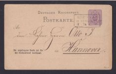 Deutsches Reich Ganzsache R3 P 6 F Antwort Northeim Niedersachsen Hannover