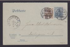 Deutsches Reich Leipzig Sachsen Germania Frage Ganzsache P66 F Beilngries Bayern