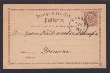 Deutsches Reich K1 Norden Niedersachen Brustschild Ganzsache Dornum