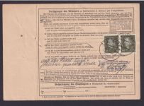Deutsches Reich Infla MIF Korbdeckel Reichspräsidenten Stuttgart Paketkarte