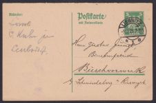 Deutsches Reich Frage Ganzsache Adler P 158 I F Liegnitz 9.10.1925