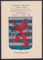 Grevenmacher Luxemburg Wappen Philatelie Briefmarken Ausstellung F.I.P Kongress