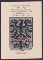 Echternach Luxemburg Wappen Philatelie Briefmarken Ausstellung F.I.P Kongress
