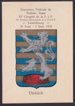 Diekirch Luxemburg Wappen Philatelie Briefmarken Ausstellung F.I.P Kongress